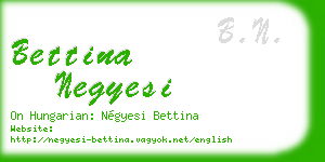 bettina negyesi business card